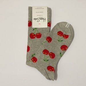 NWT Men's HAPPY SOCKS Cherry Dress Socks Sz 8-12